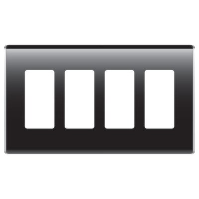 On-Q/Legrand Studio Design Wallplate, 4-Gang